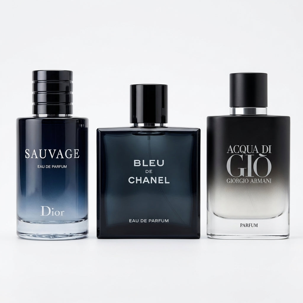 Zestaw 3 Perfum | Sauvage · Bleu de Chanel · Acqua di Giò